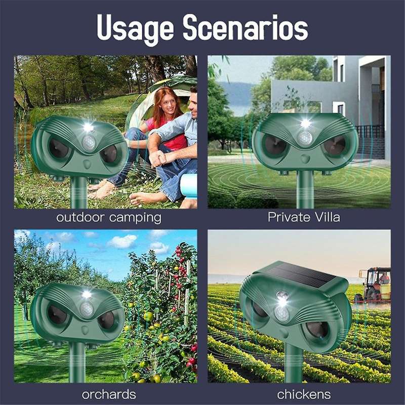 New Outdoor Solar Flash Laser Mouse Repeller Snake Repeller Animal Repeller Ultrasonic Bird Repelle