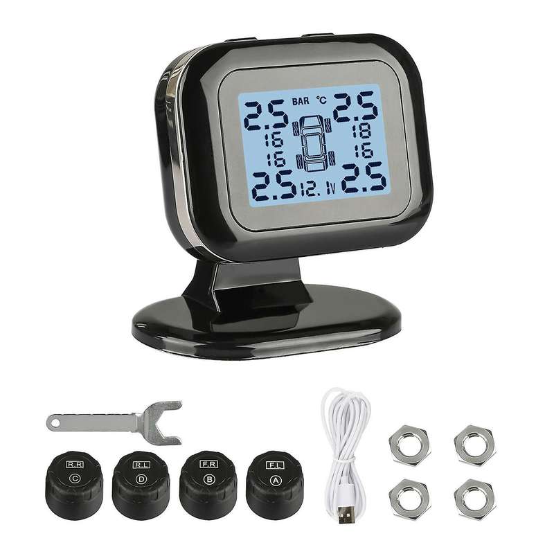 New Q2 Car Wireless External TPMS Sensor USB Auto Tire Pressure Monitoring System