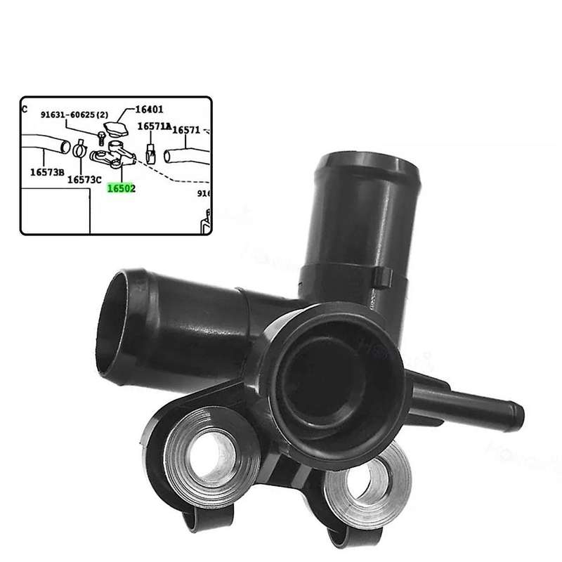 New Radiator Neck Thermostat Housing Water Flange for Succeed Probox NCP55V NCP51 1NZFE 2002+ 16502-