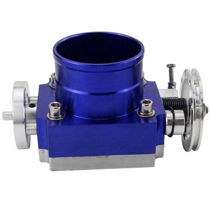New Throttle Body 70mm Throttle Body Performance Intake Manifold Billet Aluminum High Flow(Blue)