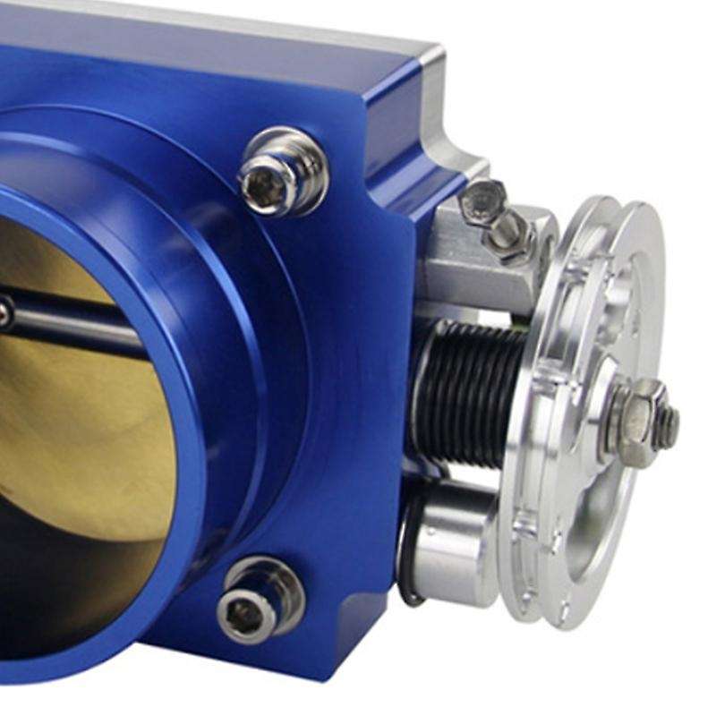 New Throttle Body 70mm Throttle Body Performance Intake Manifold Billet Aluminum High Flow(Blue)