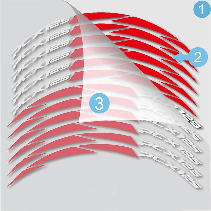 New Tire Modification Motorcycle Rim Stickers Reflective Stickers for Pcx 125 Pcx125 2018 2019 Red