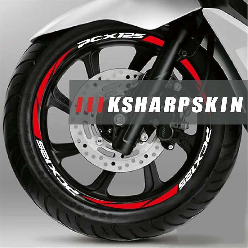 New Tire Modification Motorcycle Rim Stickers Reflective Stickers for Pcx 125 Pcx125 2018 2019 Red