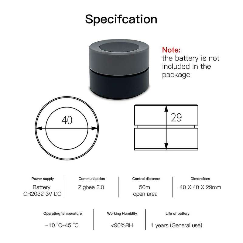 New Tuya ZigBee Smart Knob Switch Wireless Scene Switch Button Controller Automation Scenario Smart