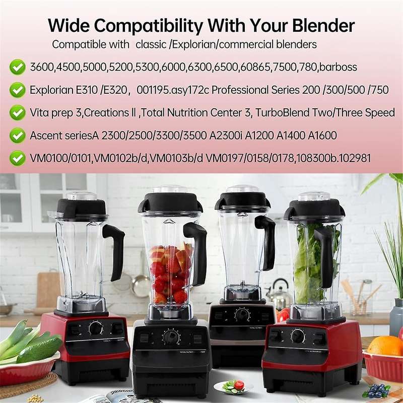 New Upgrade for Blender Pitcher 64oz Container, Replace 5200 5000 6500 7500 Pro500 750 Etc Container