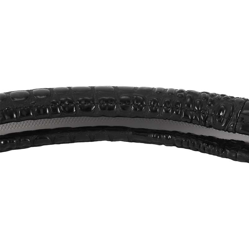 New Universal Luxury Black -grain Leather Car Steering Wheel Cover Car Interior Accessories