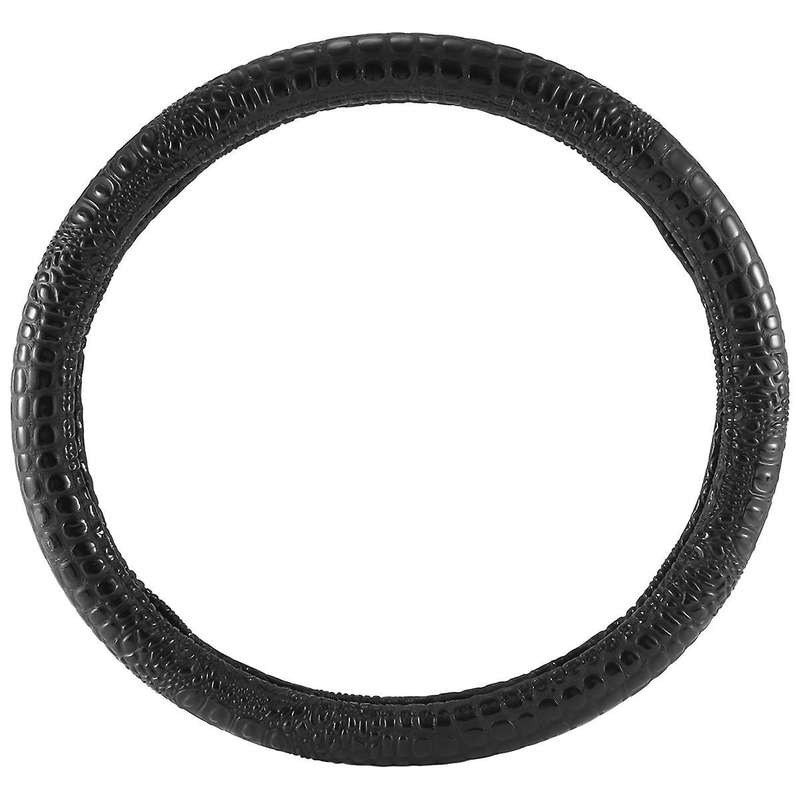 New Universal Luxury Black -grain Leather Car Steering Wheel Cover Car Interior Accessories