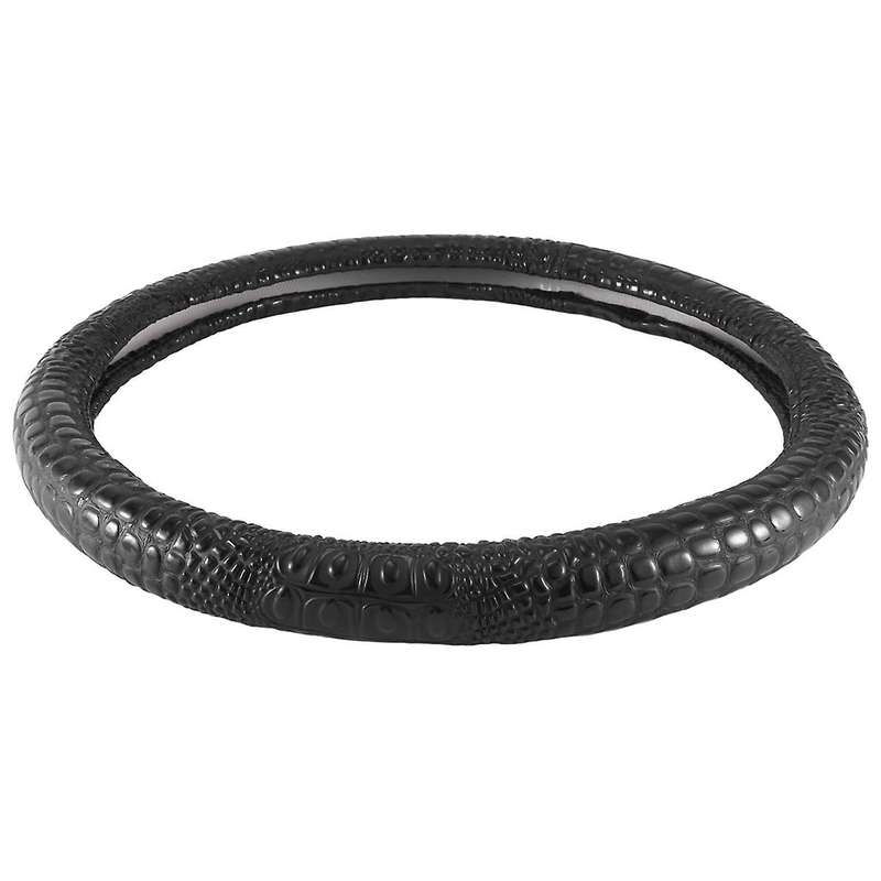 New Universal Luxury Black -grain Leather Car Steering Wheel Cover Car Interior Accessories