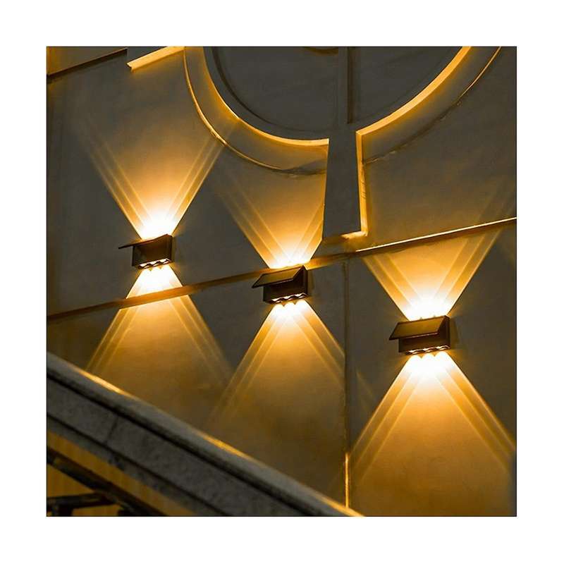 New Upgrade Led Outdoor Wall Solar Lights Waterproof Garden Lighting for Villa Patio Stair Corridor