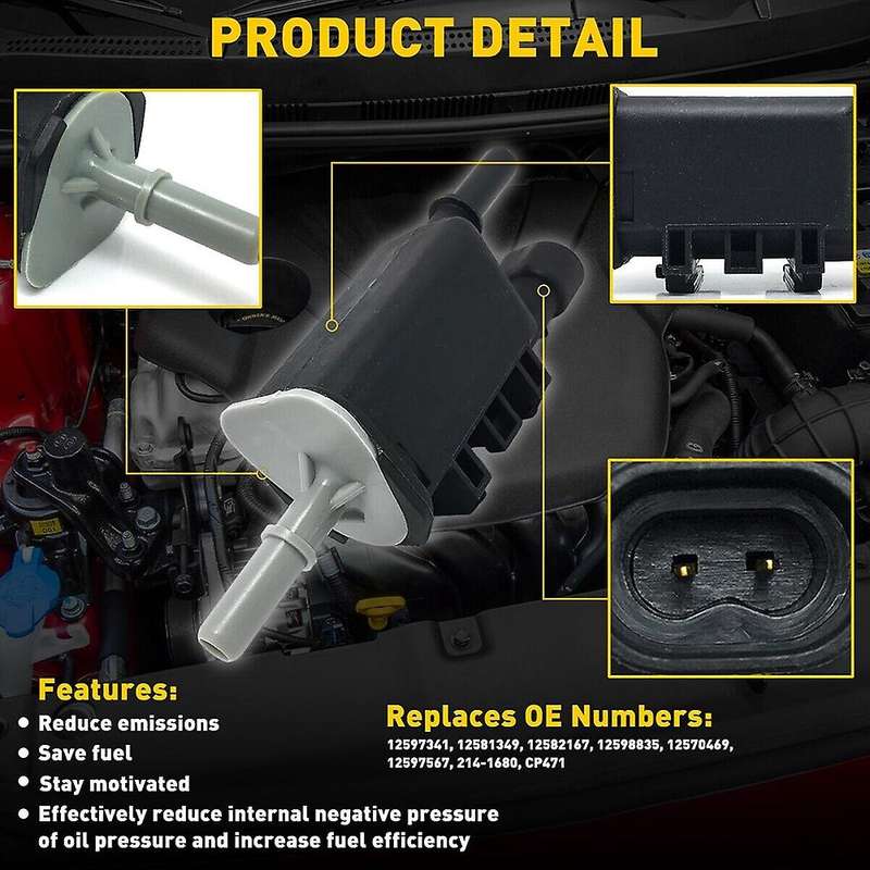 New Vapor Canister Purge Valve 2007-2013 for 5.3L 6.0L 12597341, 12581349 214-1680