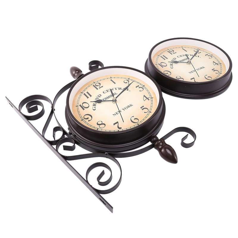 New Watch European Retro Style Clock Innovative Fashion Double-sided Wall Clock Wall Clock Modern