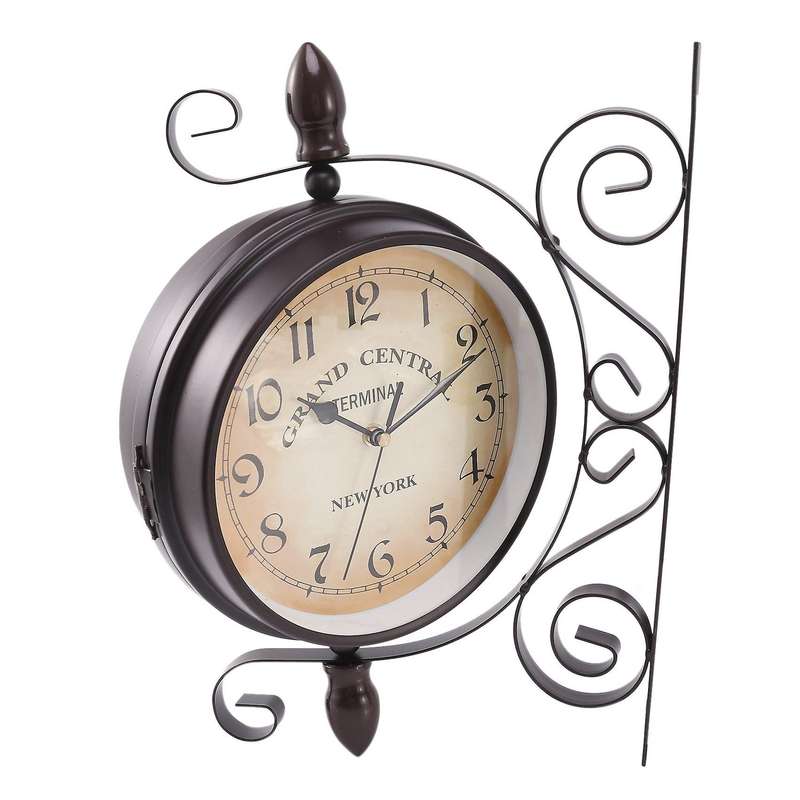 New Watch European Retro Style Clock Innovative Fashion Double-sided Wall Clock Wall Clock Modern