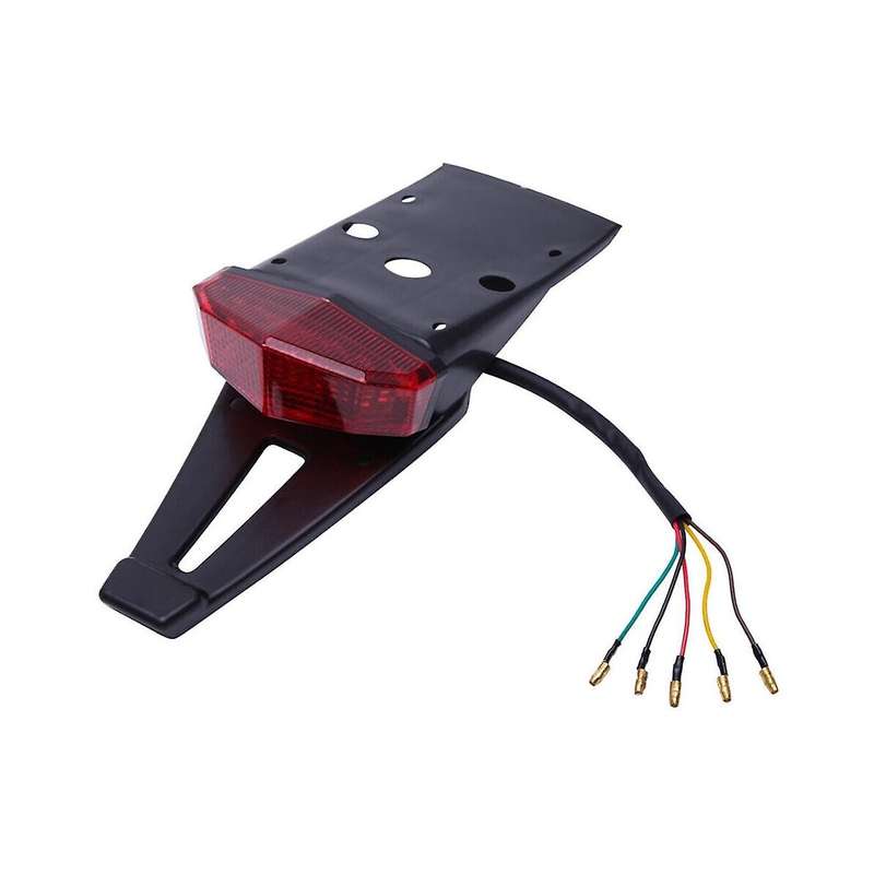 New Wd 12vled Rear Tail Light for Motorbikes Off-road Retrofit Licence Plate Light with Red