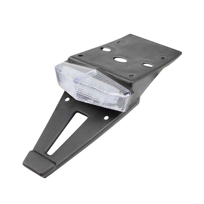 New Wd 12vled Rear Tail Light for Motorbikes Off-road Retrofit Licence Plate Light with Transparent