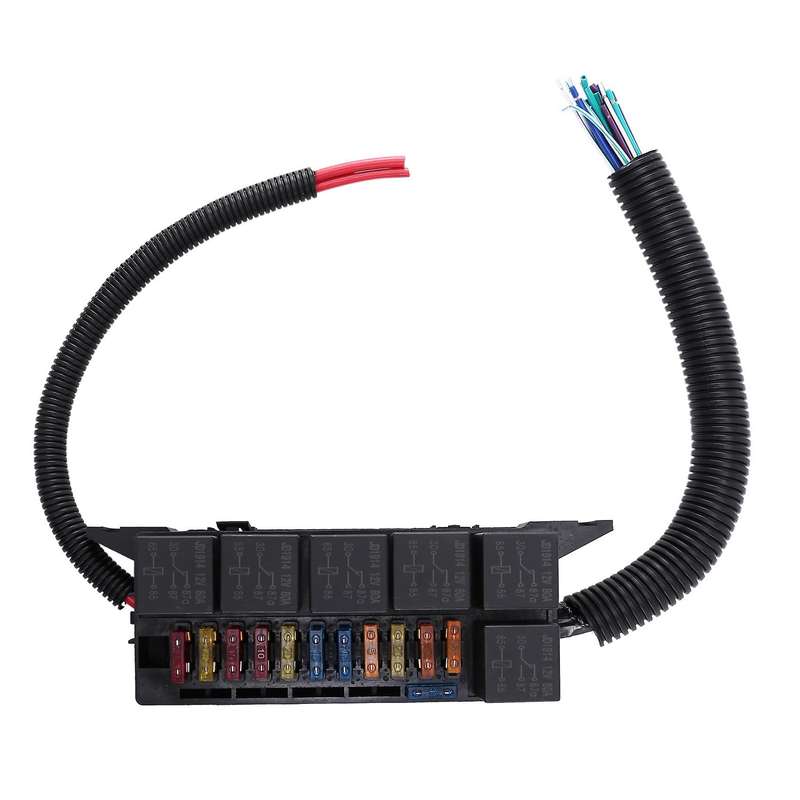 New with Wiring Harness 11 Way Holder Relay Box Relays Waterproof Connectors for Car Accessories