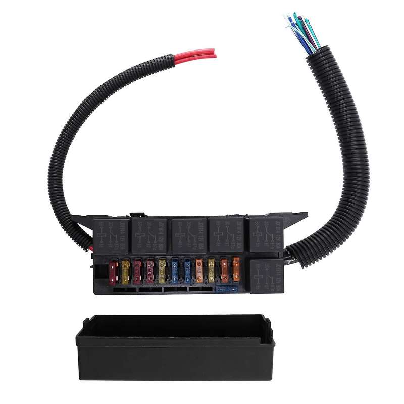 New with Wiring Harness 11 Way Holder Relay Box Relays Waterproof Connectors for Car Accessories