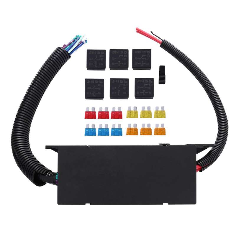 New with Wiring Harness 11 Way Holder Relay Box Relays Waterproof Connectors for Car Accessories