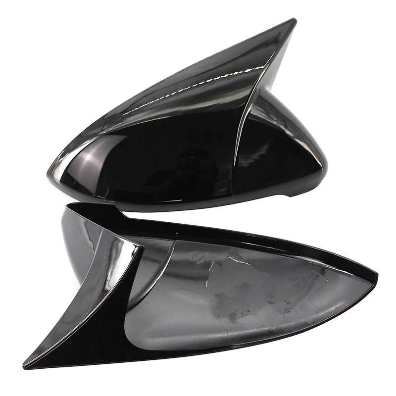 New-1 Pair Bright Black Car Rear View Mirror Cover Cap Fit for Golf MK7 2014-2019 Side Mirror Cover