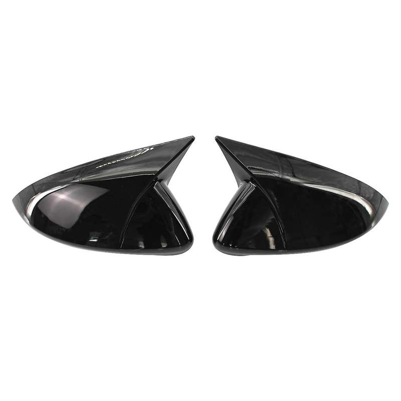 New-1 Pair Bright Black Car Rear View Mirror Cover Cap Fit for Golf MK7 2014-2019 Side Mirror Cover