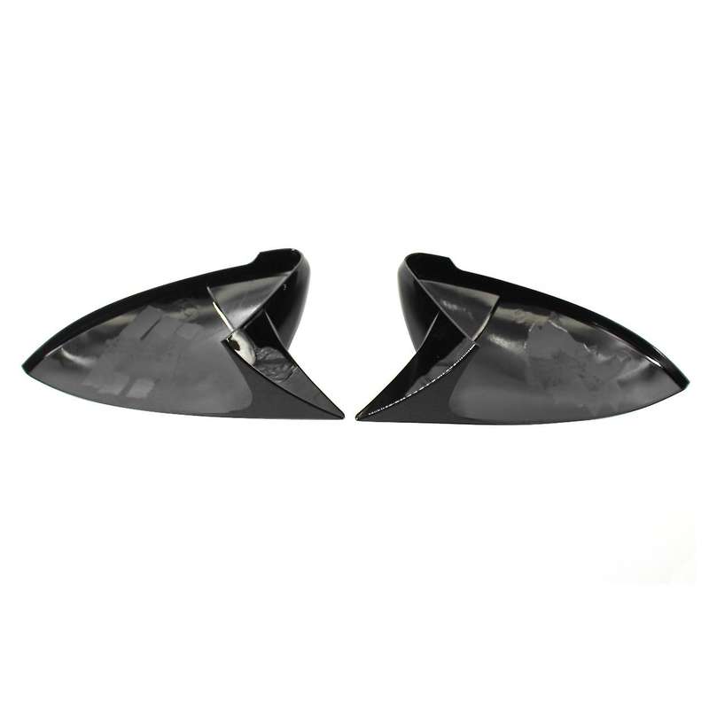 New-1 Pair Bright Black Car Rear View Mirror Cover Cap Fit for Golf MK7 2014-2019 Side Mirror Cover
