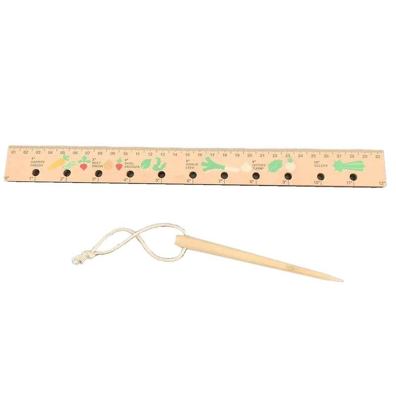 New Wooden Garden Seedling Ruler Dripper Vegetable and Fruit Planting Board Seed Spacing Template Se