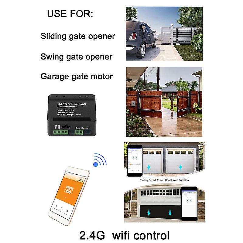 Newest Release Garage Door Opener Receiver Wifi Smart Receiver Use for Swing Sliding Gate Opener TX