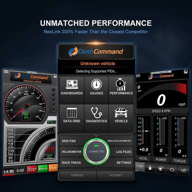 NexLink Bluetooth 5.0 Diagnostic Scanner for IOS & & PC OBD2/EOBD Fault Code Reader Diagnostic Scan