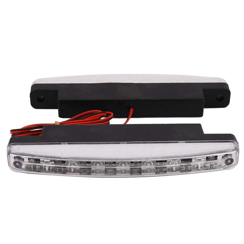Newest 2pcs High Super White 8 LED Daytime Running Lights 12V DC Headlight Universal parking Lamp 1