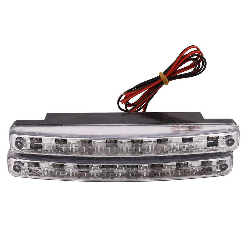 Newest 2pcs High Super White 8 LED Daytime Running Lights 12V DC Headlight Universal parking Lamp 1