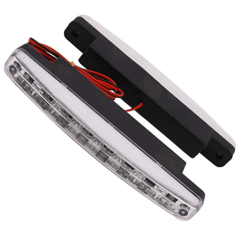 Newest 2pcs High Super White 8 LED Daytime Running Lights 12V DC Headlight Universal parking Lamp 1