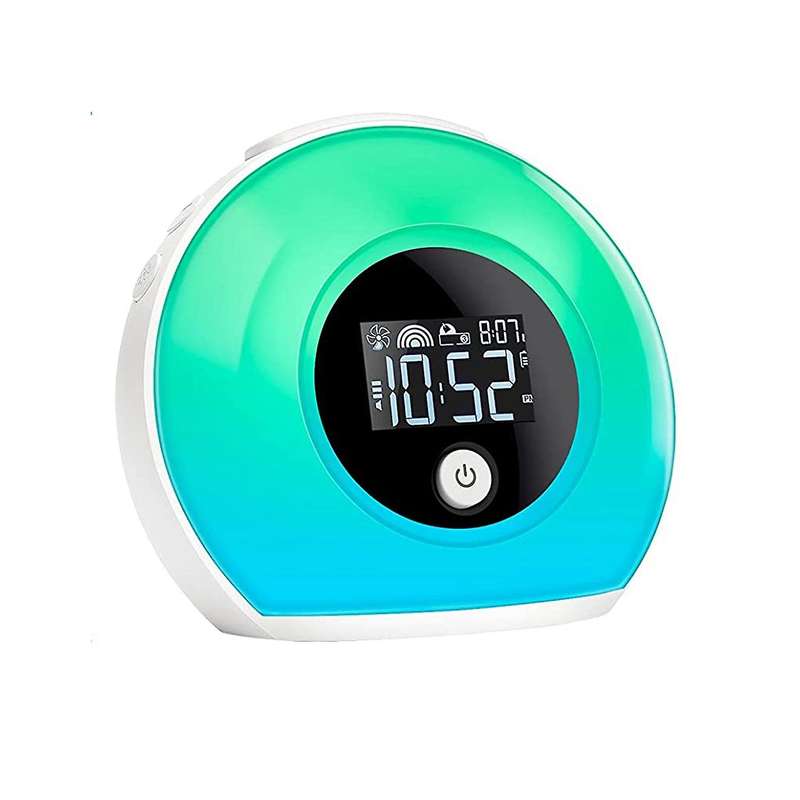 Night Light Alarm Clock Bluetooth Speaker 5 Colors Wake Up Light Alarm Clock Bedside Colorful LED Di