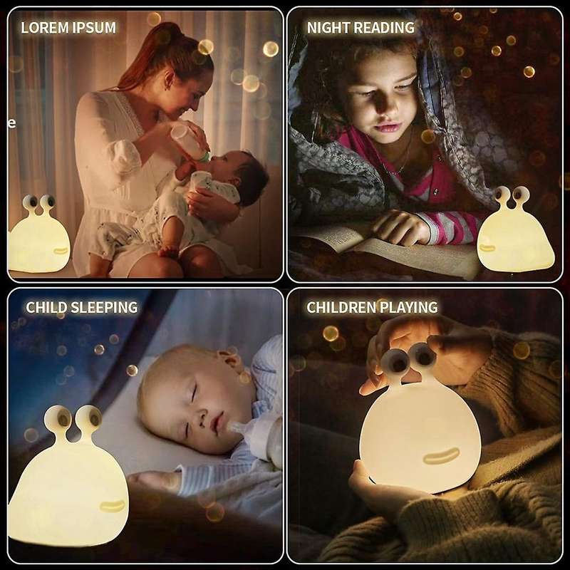 Night Light, Nursery Squishy Lamp, Silicone Night Light for Breastfeeding, Cute Animal Bedside Lamp