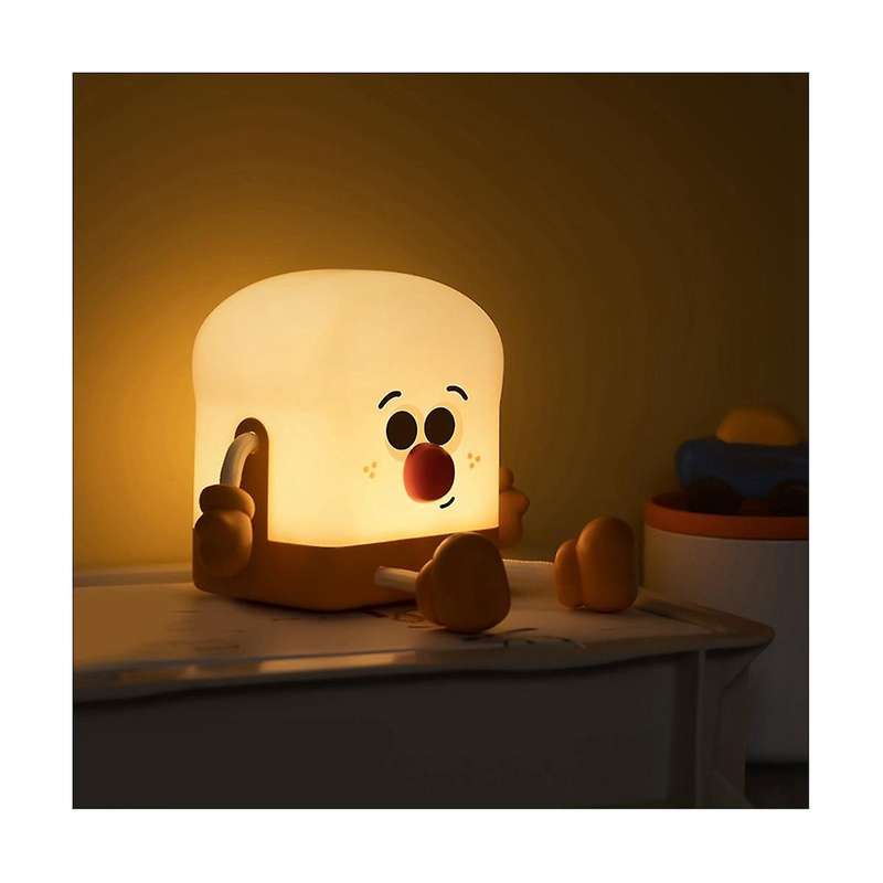 Night Light Toast Boy Led Night Lamp with Rechargeable, Portable Bedroom Bedside Bed Lamp Birthday G