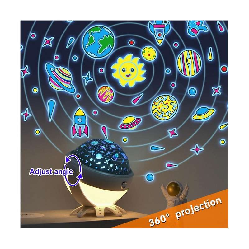 Night Lamp Projector Starry Bedroom Decor Bluetooth Rotating Music Children's Night Light Children's