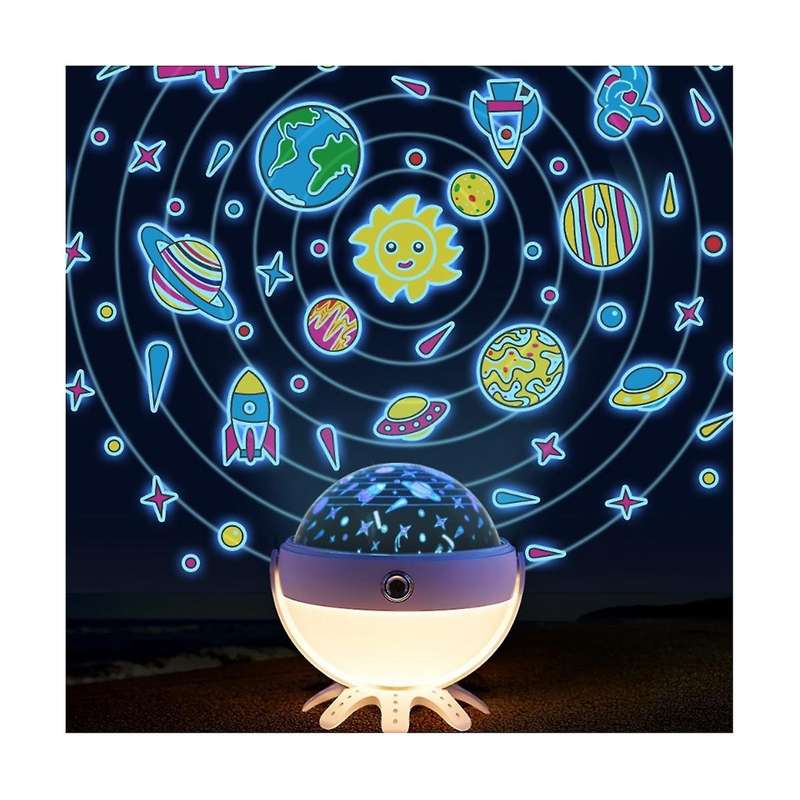 Night Lamp Projector Starry Bedroom Decor Bluetooth Rotating Music Children's Night Light Children's