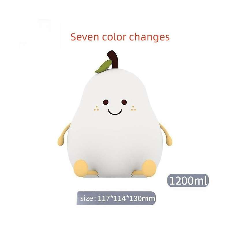 Night Light for Kids, Silicone Nursery Pear Lamp, Fruit Nightlight,squishy Night Lamp for Bedroom, B