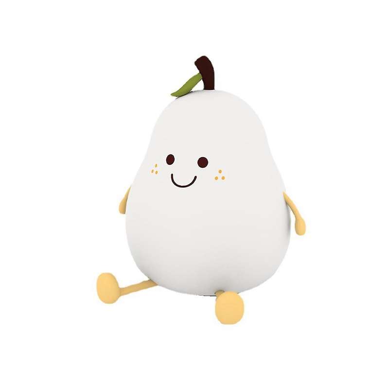 Night Light for Kids, Silicone Nursery Pear Lamp, Fruit Nightlight,squishy Night Lamp for Bedroom, B
