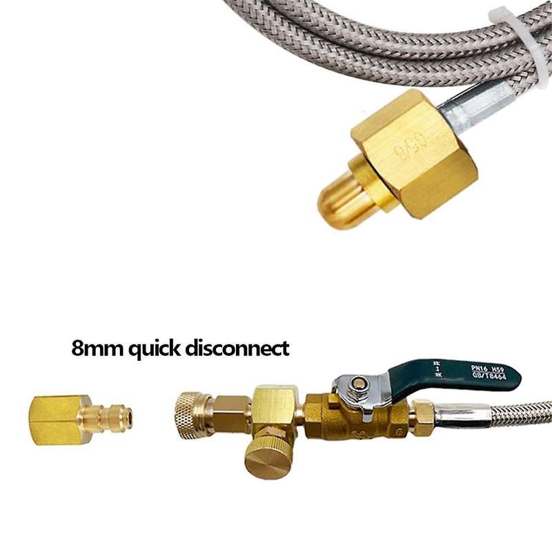 Nitrogen Bottle Filling Connector M11X1 Threaded Quick Connection Adapter G5/8 Steel Pipe Inflatable
