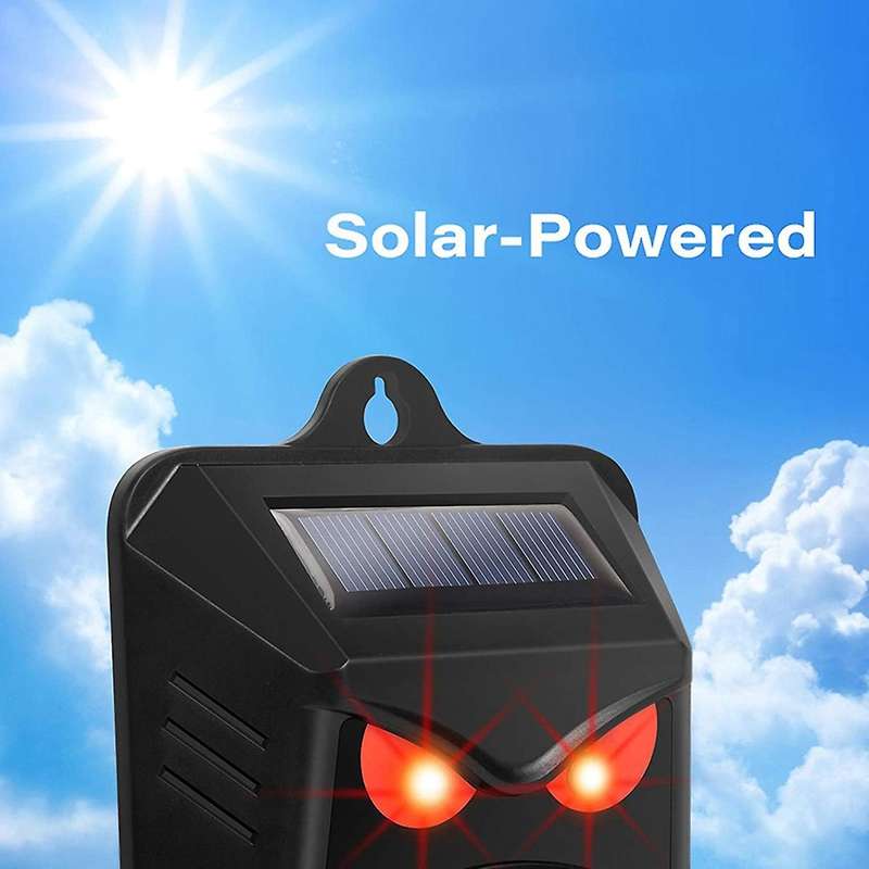 Nighttime Animal Deterrent Light Solar Powered Nocturnal Animal Repeller with Bright Strobe LED Ligh