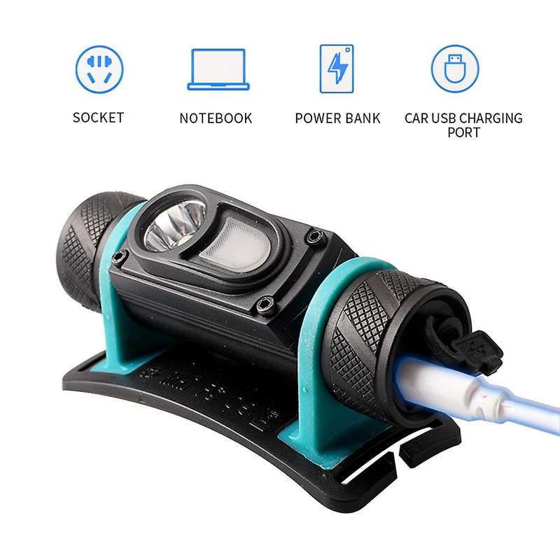 Night Running LED Headlamp Sensor Headlight 18650 USB Rechargeable Head Light Lamp Torch 6 Lighting