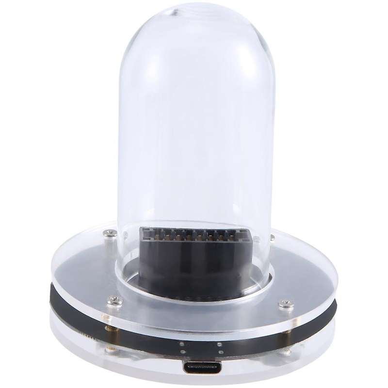 Nixie Tube IPS Vintage Digital Alarm Clock,Glow LCD Time Photo Display,DIY Nixie Tube Clock Simulati
