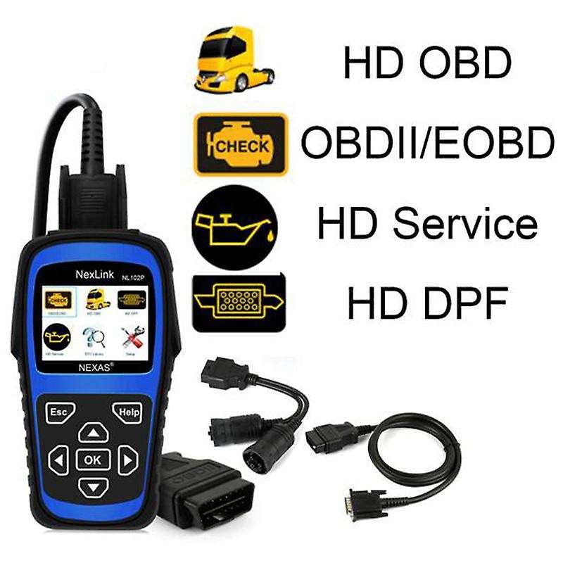 Nl102P Heavy Duty Truck Diagnostic Scanner Car Code Reader Dpf Oilreset