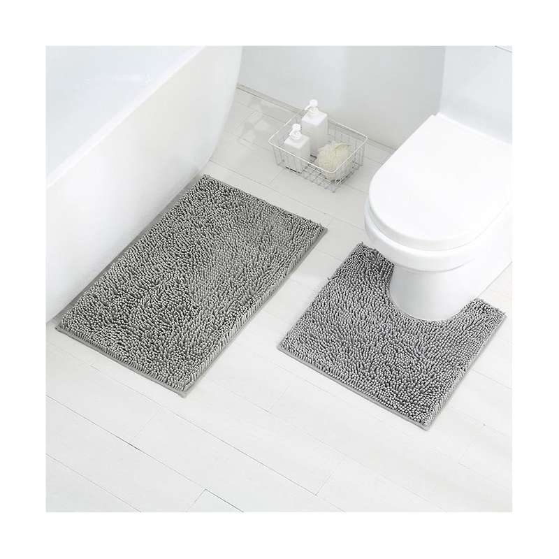 No- Bathroom Rugs Soft Bath Mats Plush Microfiber Absorbent Water for Tub Shower Machine Washable