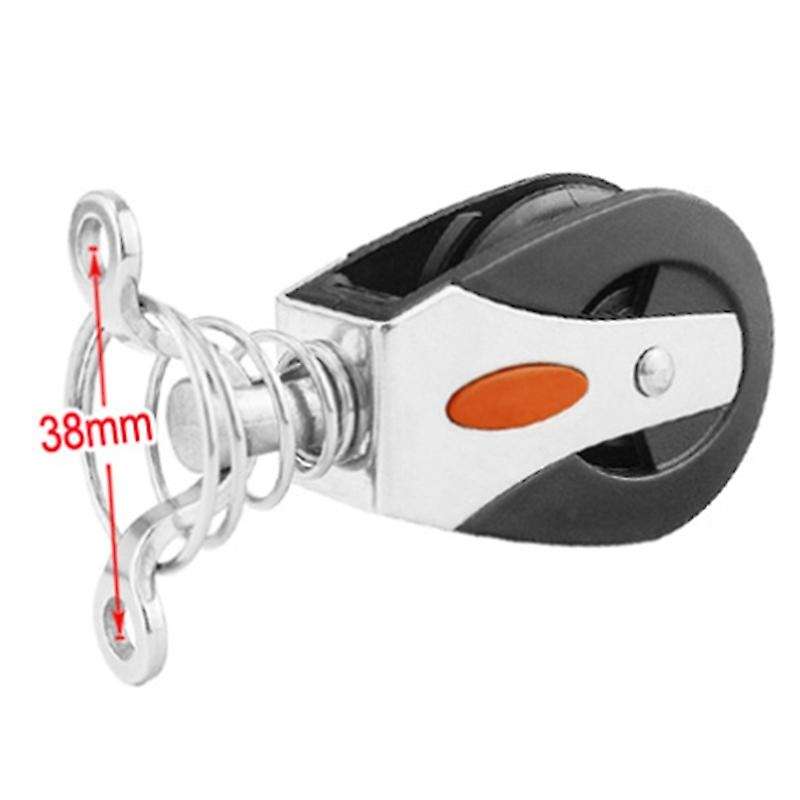 No Bearing-1500 Lbs Load Sheave Block Single Pulley Swivel Sailboat Plain Bearing Block Rope Runner