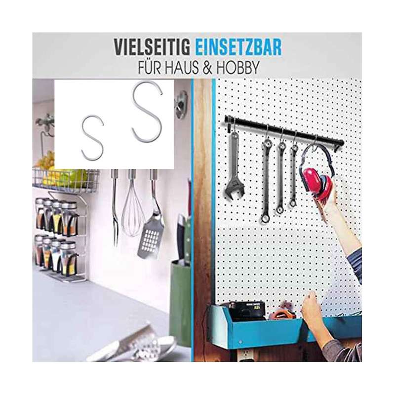 No Trace Hook S-type Hook Free Punching Metal Hook Durable S-type Hook Stainless Steel Hook 5 Big 5