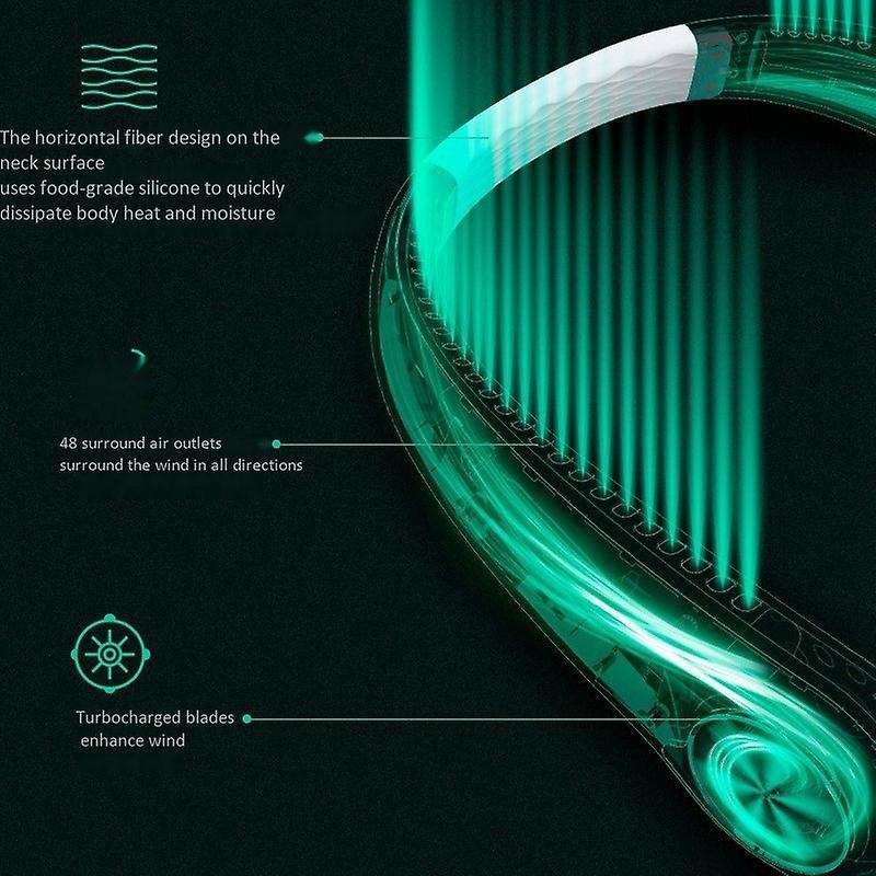 No Leaf Hanging Neck Fan Movement Small Fan M6 Silent Big Wind Cooling Mini Portable USB Charging Fa