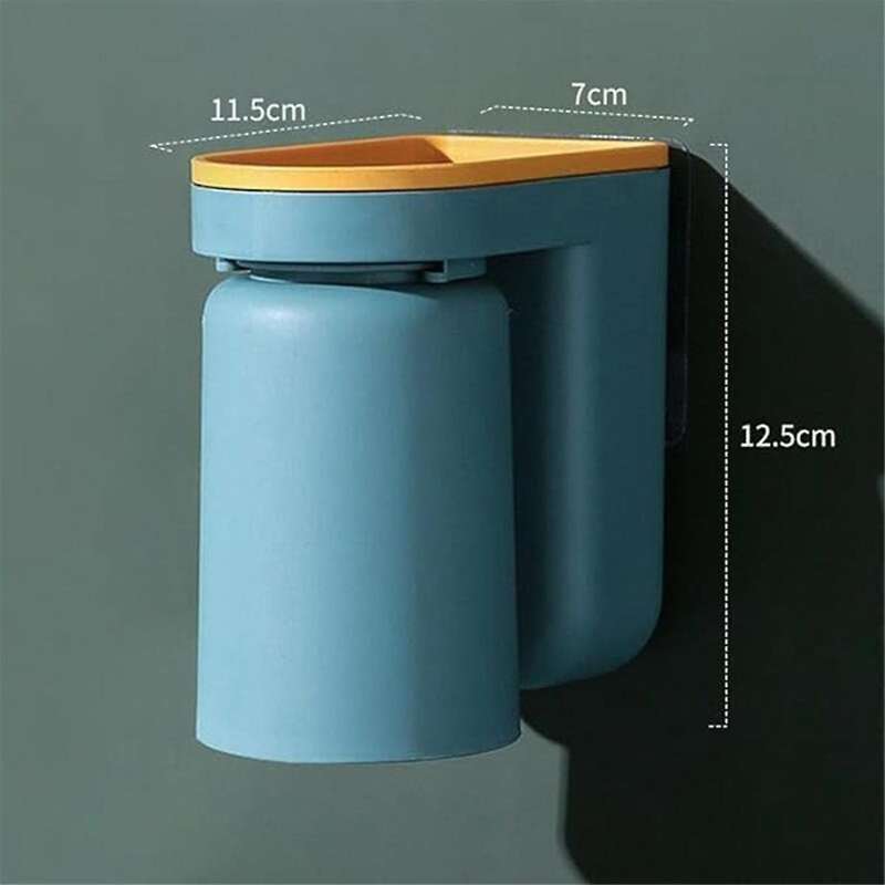 No Punching Mouthwash Cup Toothbrush Cup Wall Hanging Bathroom Storage Box Upside Down Drain