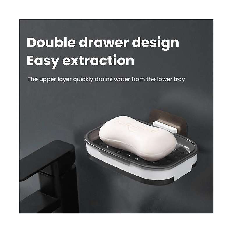 Non- Soap Holder Bathroom Strong Suction Drain Rack Soap Dishes Household Suction Cup Soap Dish