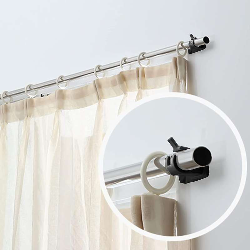 Non-Drilled Curtain Rod Holders Sticky Curtain Rod Holders Nailless Curtain Hooks Suitable for Walls