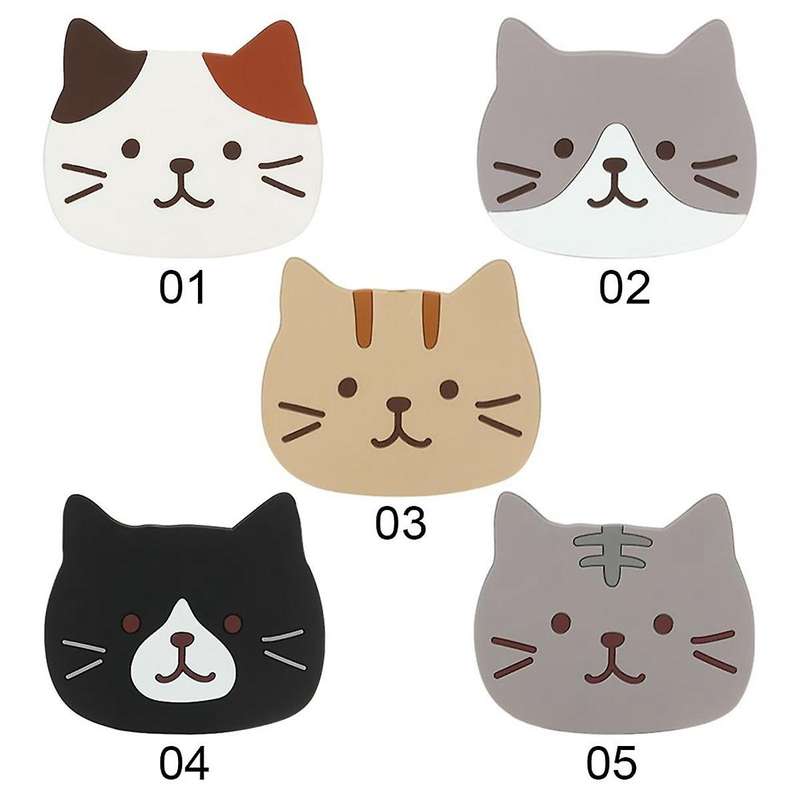 Non-Slip Cat Shaped Cup Mat Holder Coffee Tea Drinks Cartoon Coaster Hot Drink Stand Kitchen Insulat